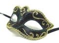 Turquoise, Bronze and Gold Venetian Masquerade Ball Carnival Eye Mask