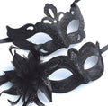Black Rialto Pair of Male and Female Masquerade Masks