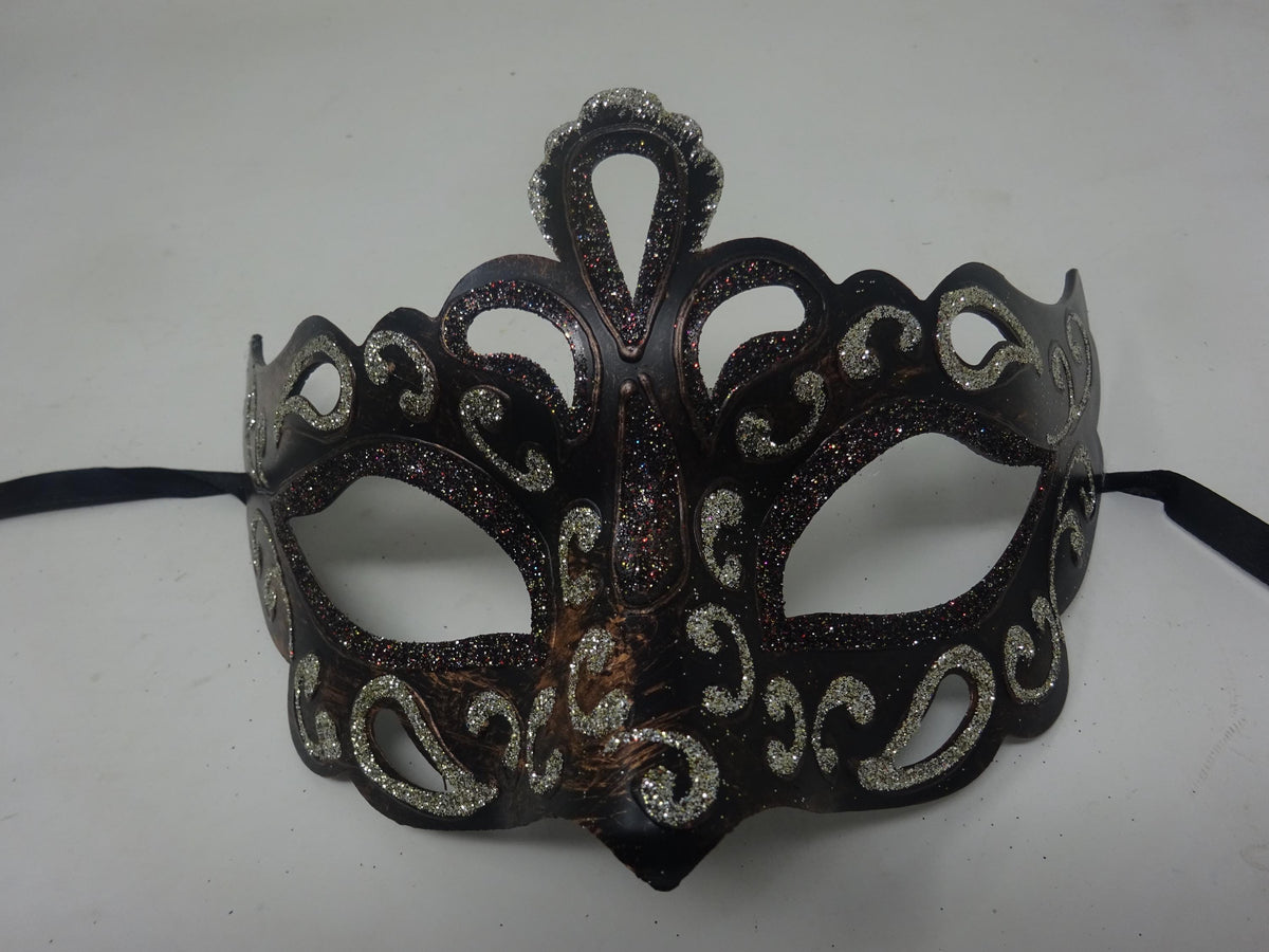 Black, Gold, Bronze and Silver Rialto Masquerade Party Prom Ball Eye Mask
