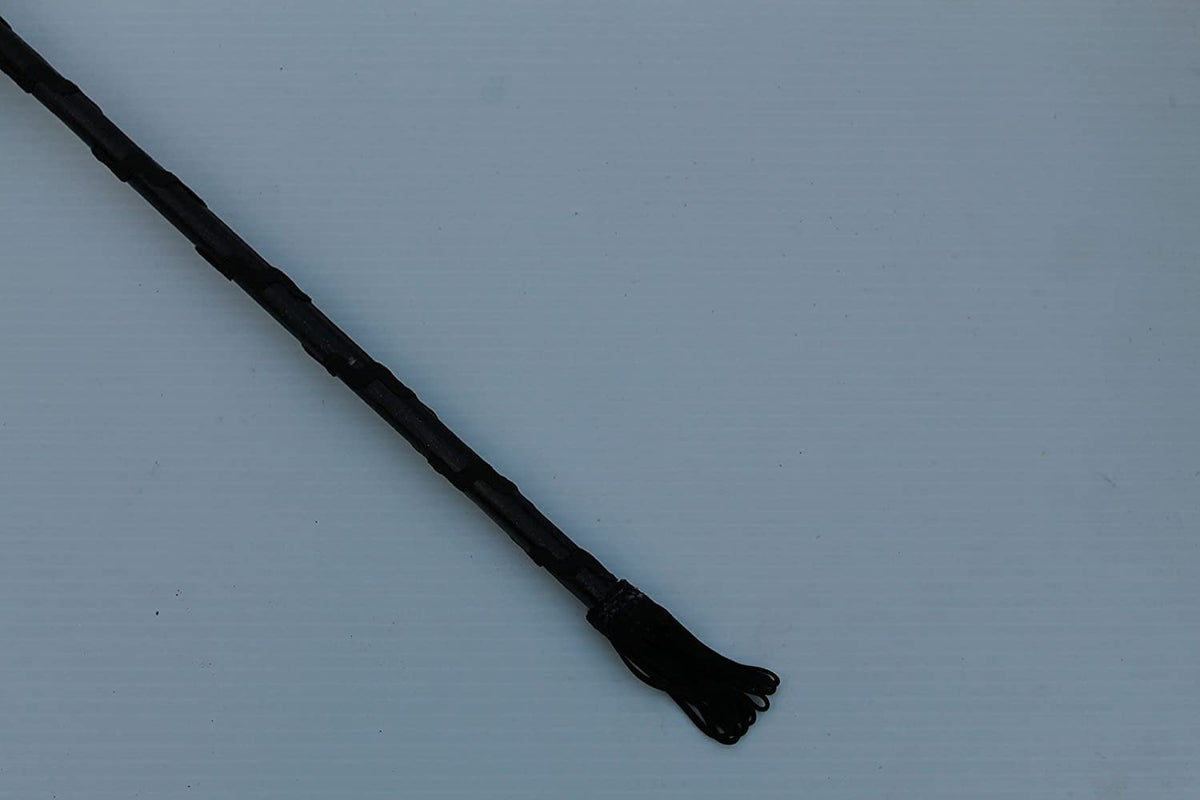 Stunning Blue Masquerade Mask with Black Braid and Diamontes on a Black Stick