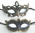 His and Hers Blue Masquerade Masks for Couples