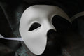 White Half Face Phantom Masquerade Mask