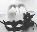 His and Hers Couples Masks in White and Black