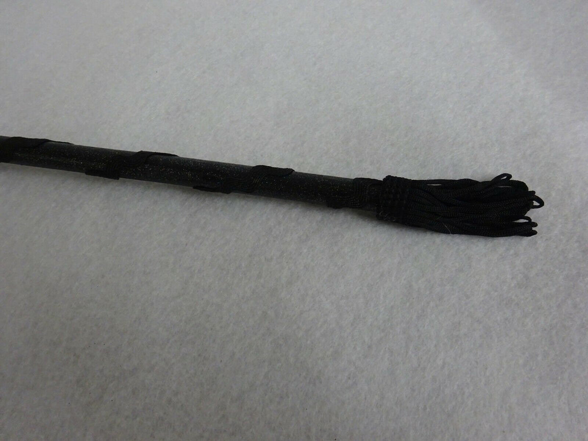 Ladies Stunning Black Bronze and Gold Masquerade Mask Hand Held on a Black Stick
