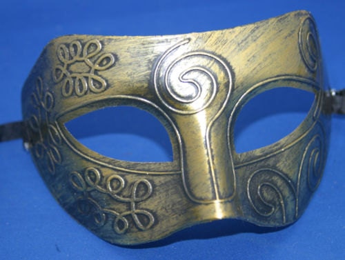 Gold Roman God Style Masquerade Mask for men