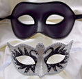 His and Hers Couples Masks in Black and White