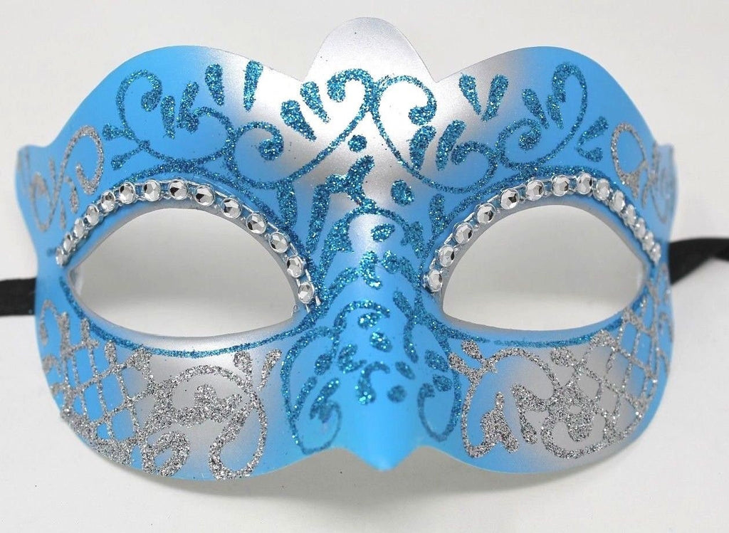 Turquoise and Silver Masquerade Mask