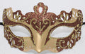 Brown and Gold Rialto Masquerade Ball Venetian Party Mask