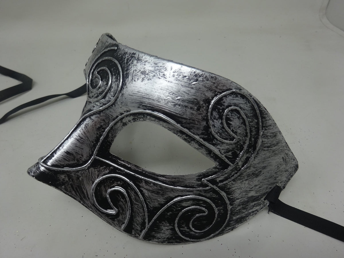 Mens Silver Greek Roman God Masquerade Party Ball Prom Eye Mask