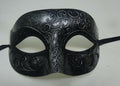 Mens or Ladies Silver and Black Flick Masquerade Mask