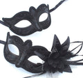 Black Pair of Male and Female Masquerade Masks