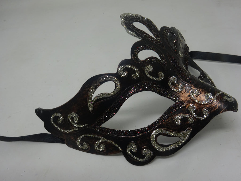 Black, Gold, Bronze and Silver Rialto Masquerade Party Prom Ball Eye Mask