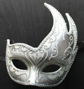 White and SilverWave Masquerade Mask