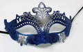 Ladies Blue and Silver Rialto Masquerade Party Carnival Ball Eye Mask