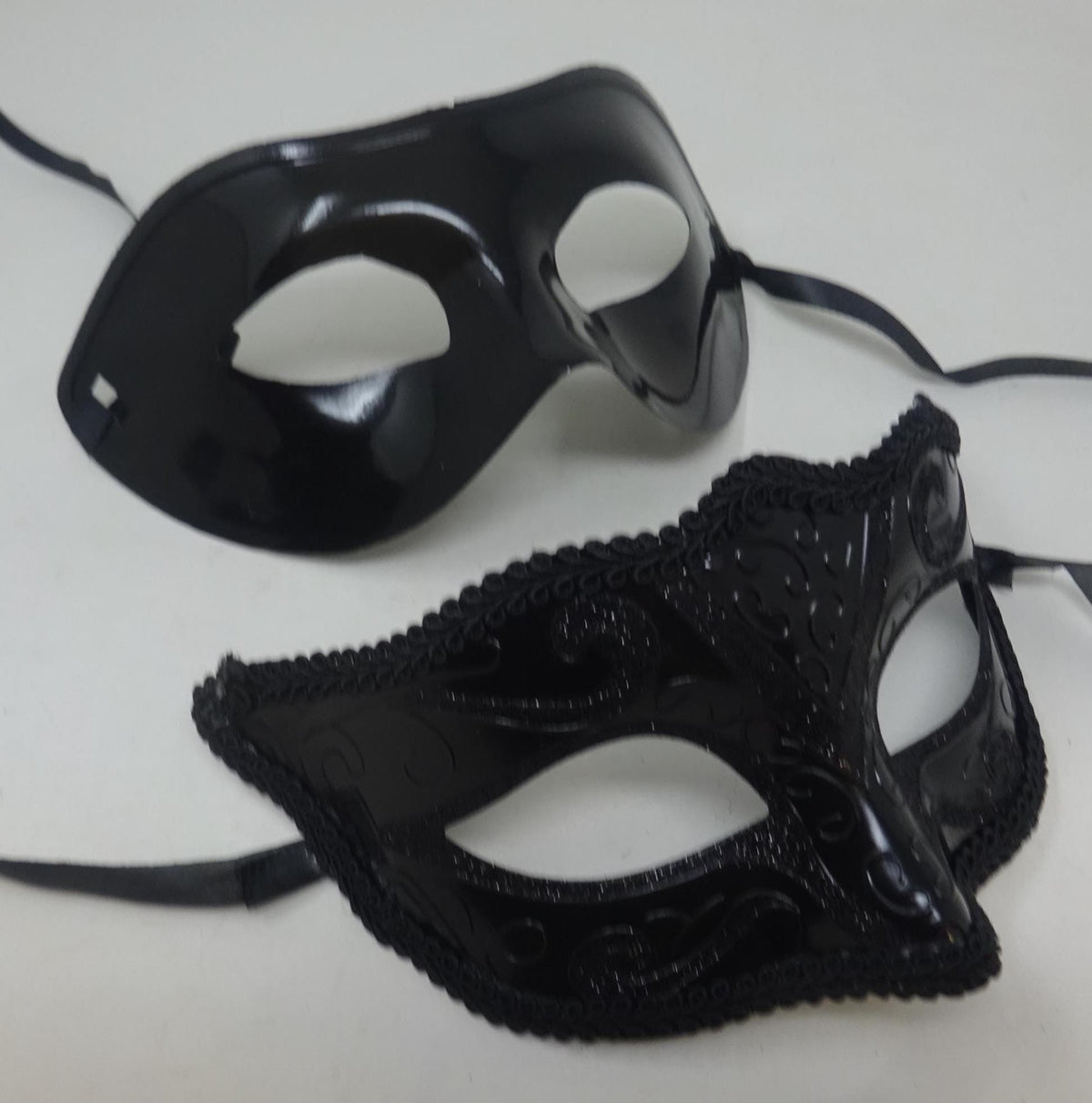 Black His n Hers Couples Venetian Masquerade Party Ball Prom Eye Carnival Masks