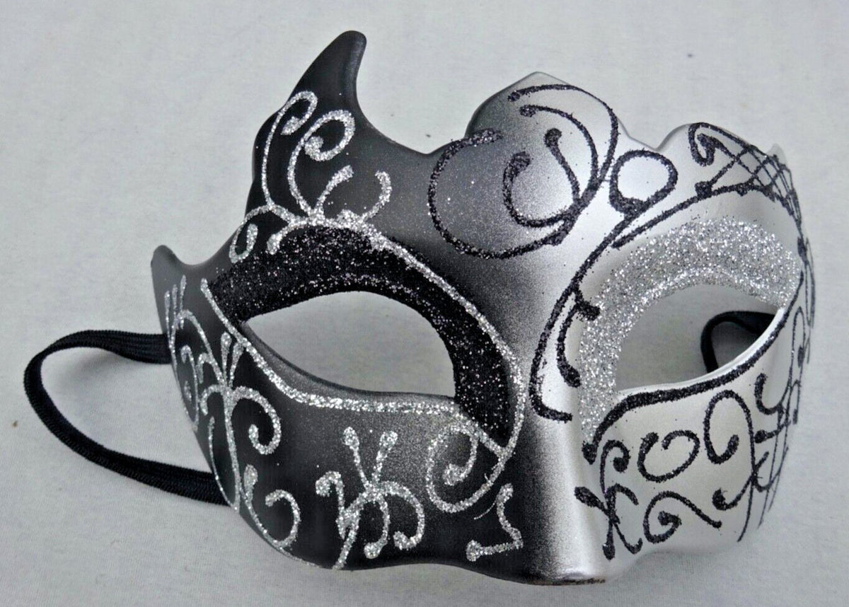 Silver and Black Gothic Style Masquerade Mask
