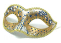 Blue and Gold Ladies Masquerade Ball Mask