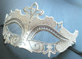Rialto White and Silver Masquerade Mask