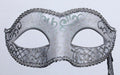White and Silver Mask on Stick