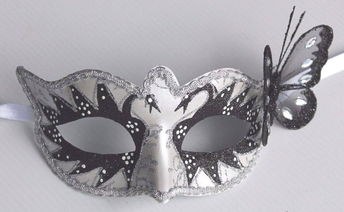 Black Swan Lake Masquerade Mask with Butterfly