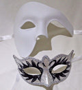 His and Hers Couples Masks in White and Black