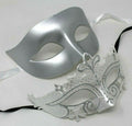 Silver and White Pair of Masquerade Masks
