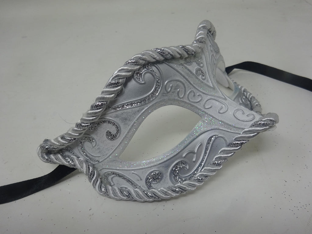 White and Silver Masquerade Mask