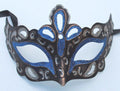 Blue, Bronze, Gold and Black Masquerade Mask for Masked Ball